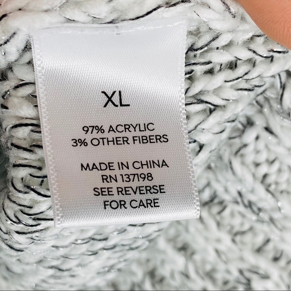 Westport Women’s Knitted Sweater Gray and White XL - Picture 10 of 10